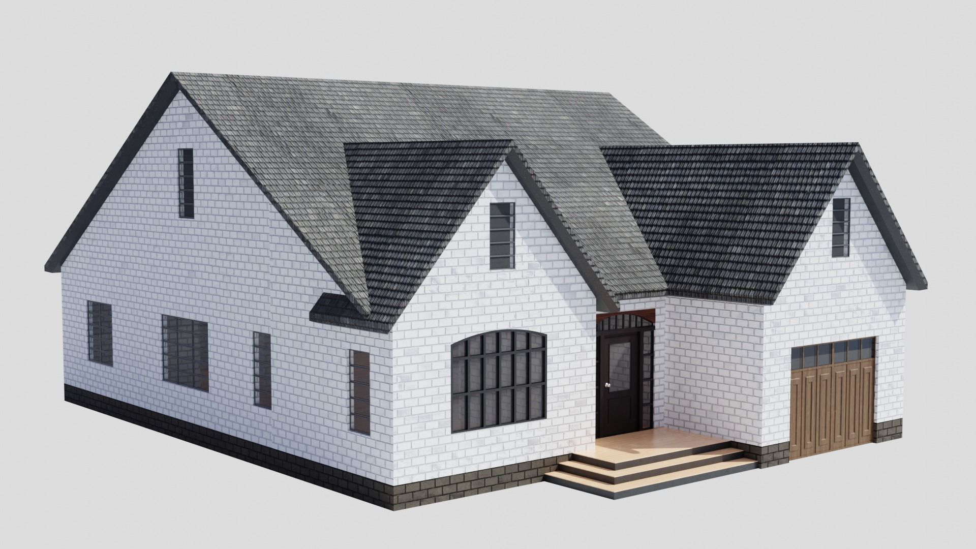 European House 04 Low-poly 3D model_2