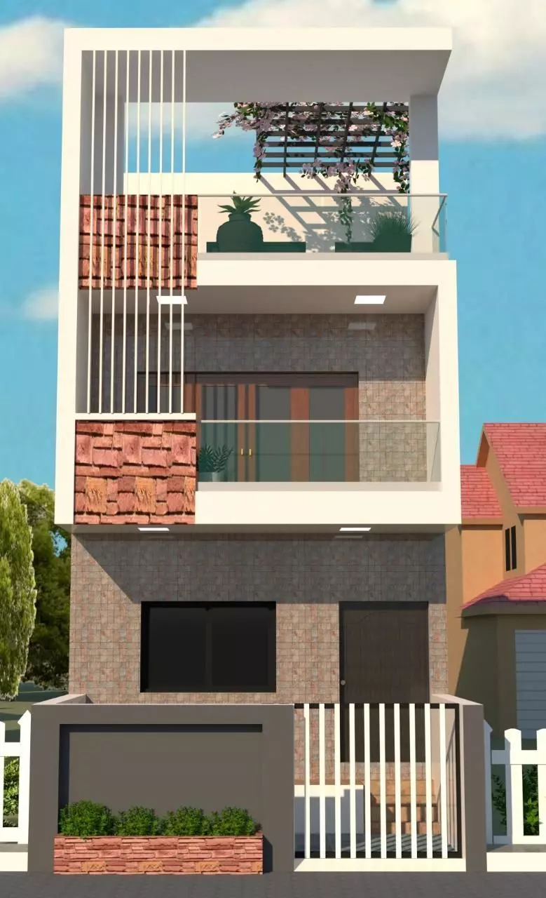 3D front elevations of buldings 3D print model