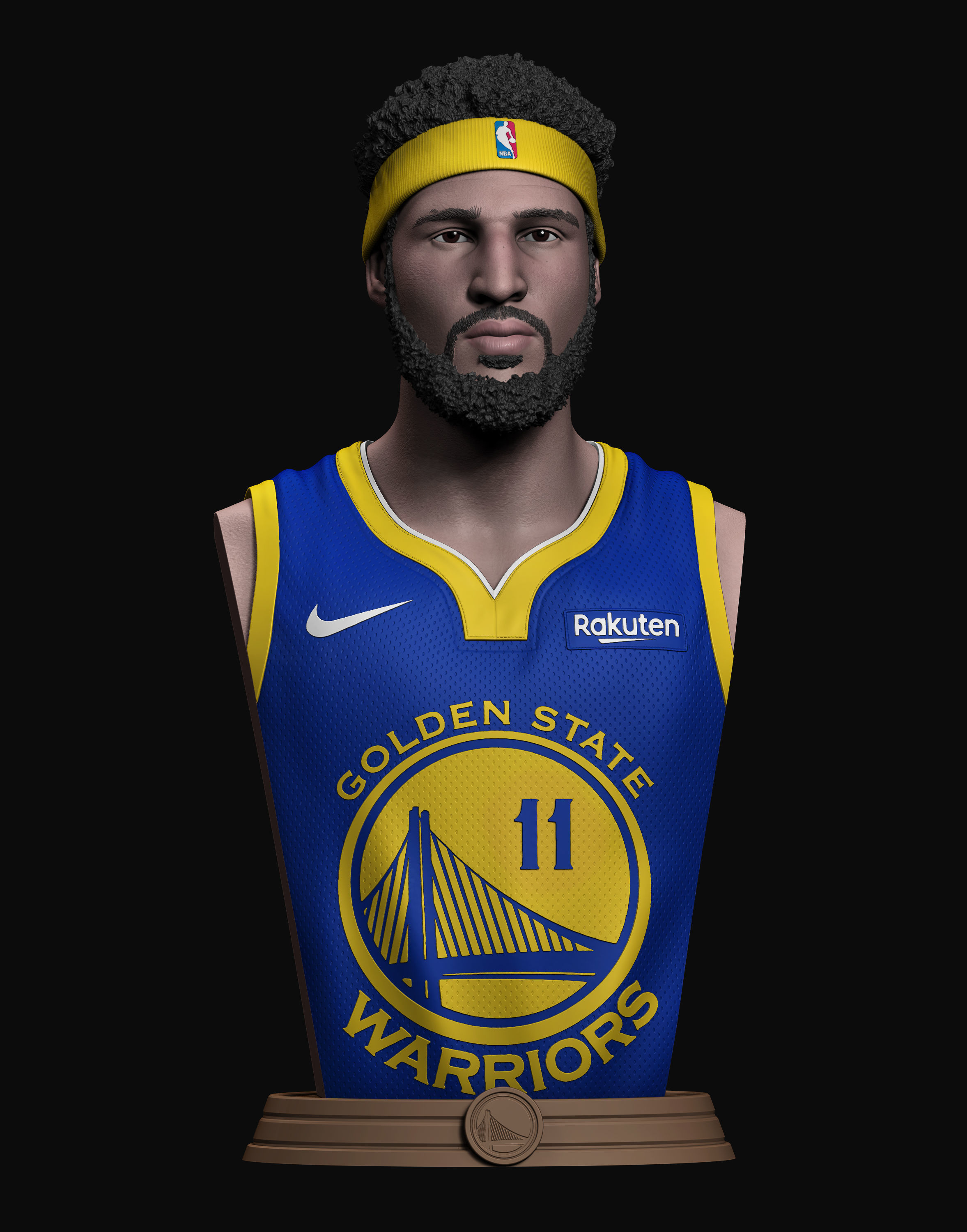 Klay Thompson - Bust 3D print model_3