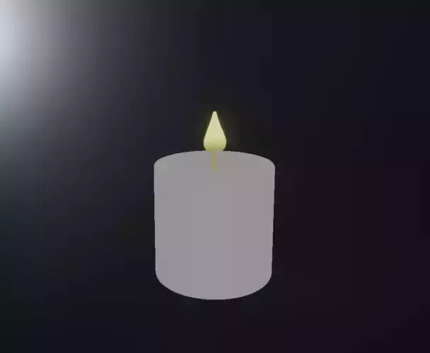 Candle with animation of fire