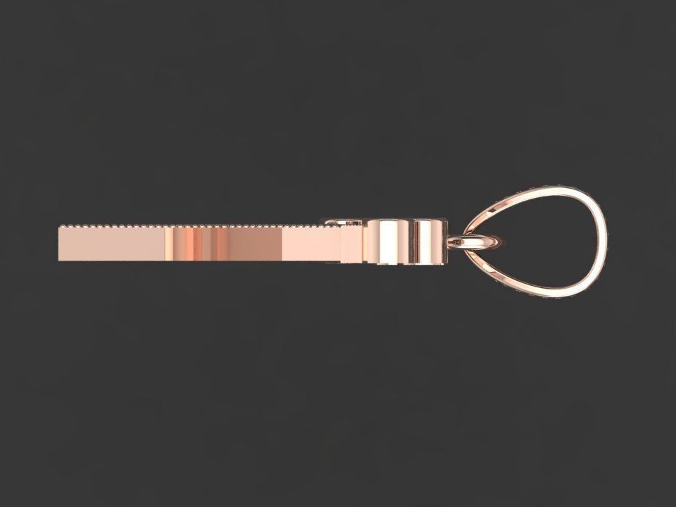 K letter pendant 3D print model_6