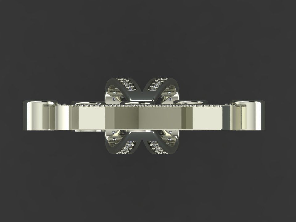 K letter pendant 3D print model_8