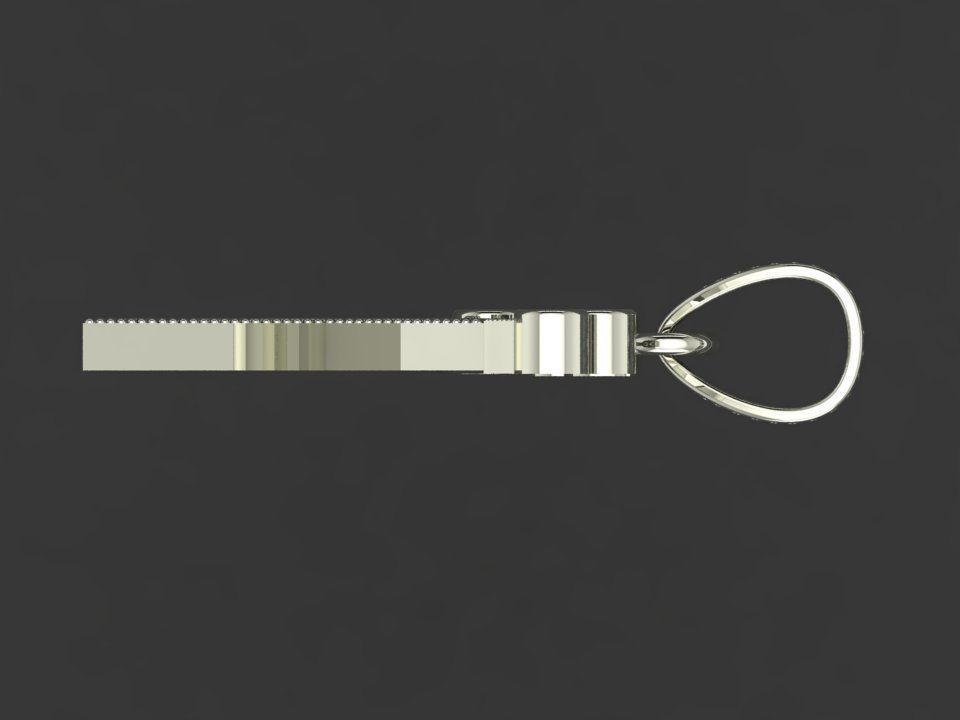 K letter pendant 3D print model_5