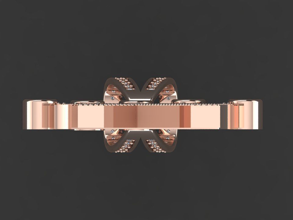 K letter pendant 3D print model_9