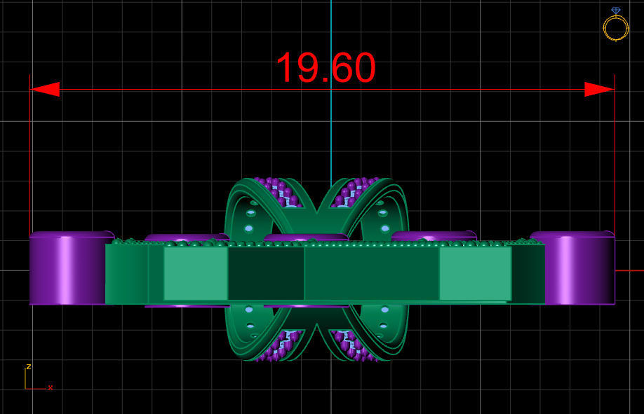 K letter pendant 3D print model_17