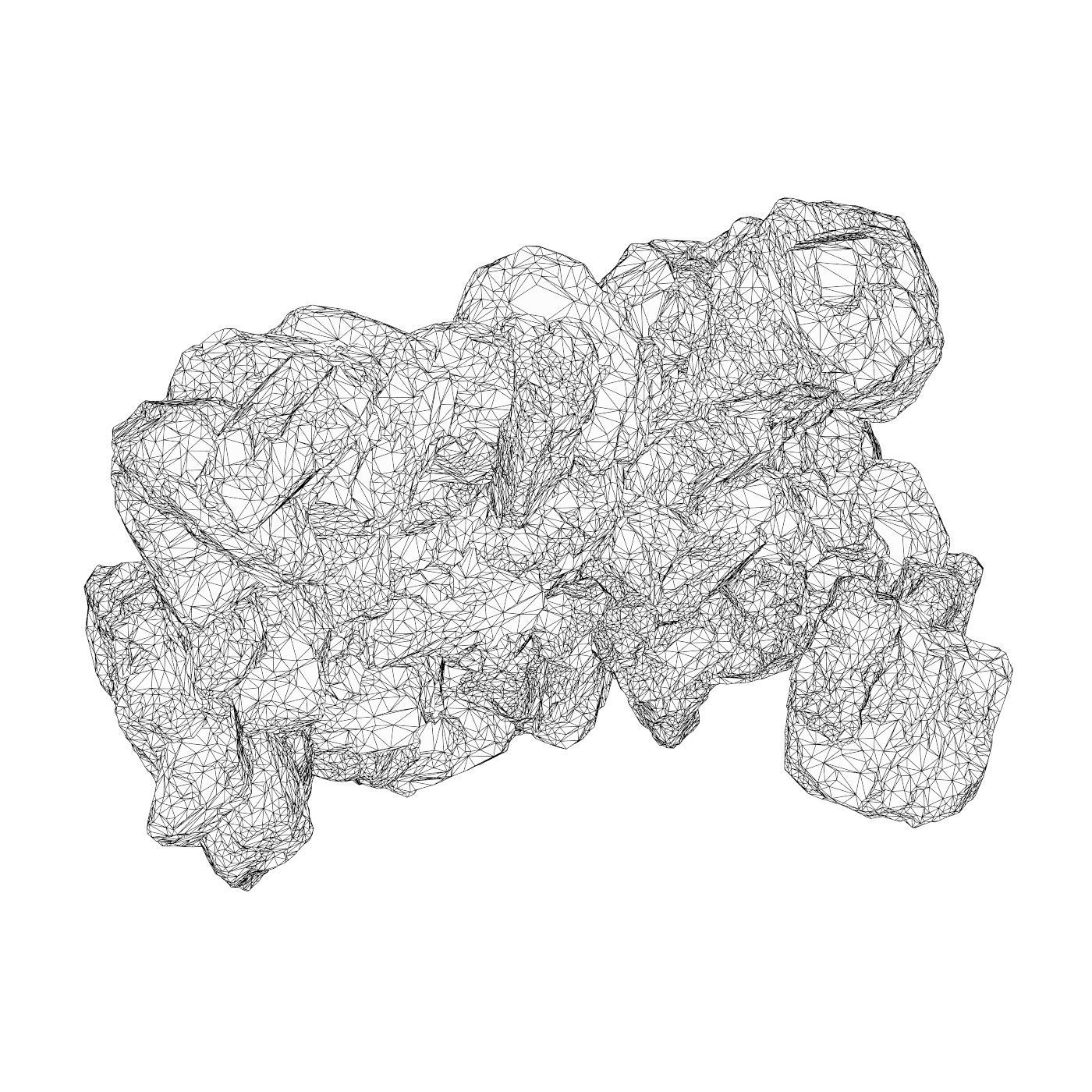 Realistic Natural Rock Cliff 02 3D model_4