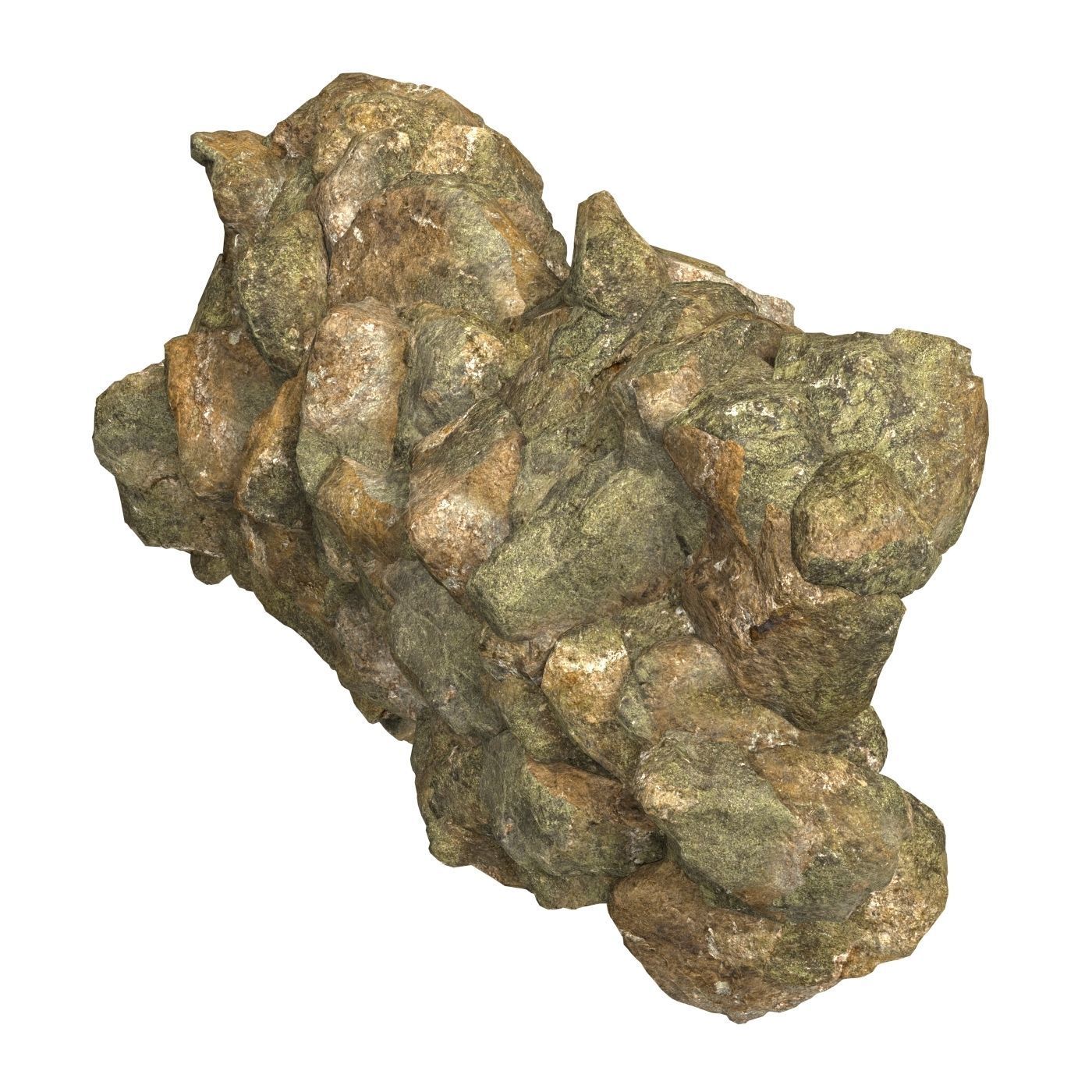 Realistic Natural Rock Cliff 02 3D model_2