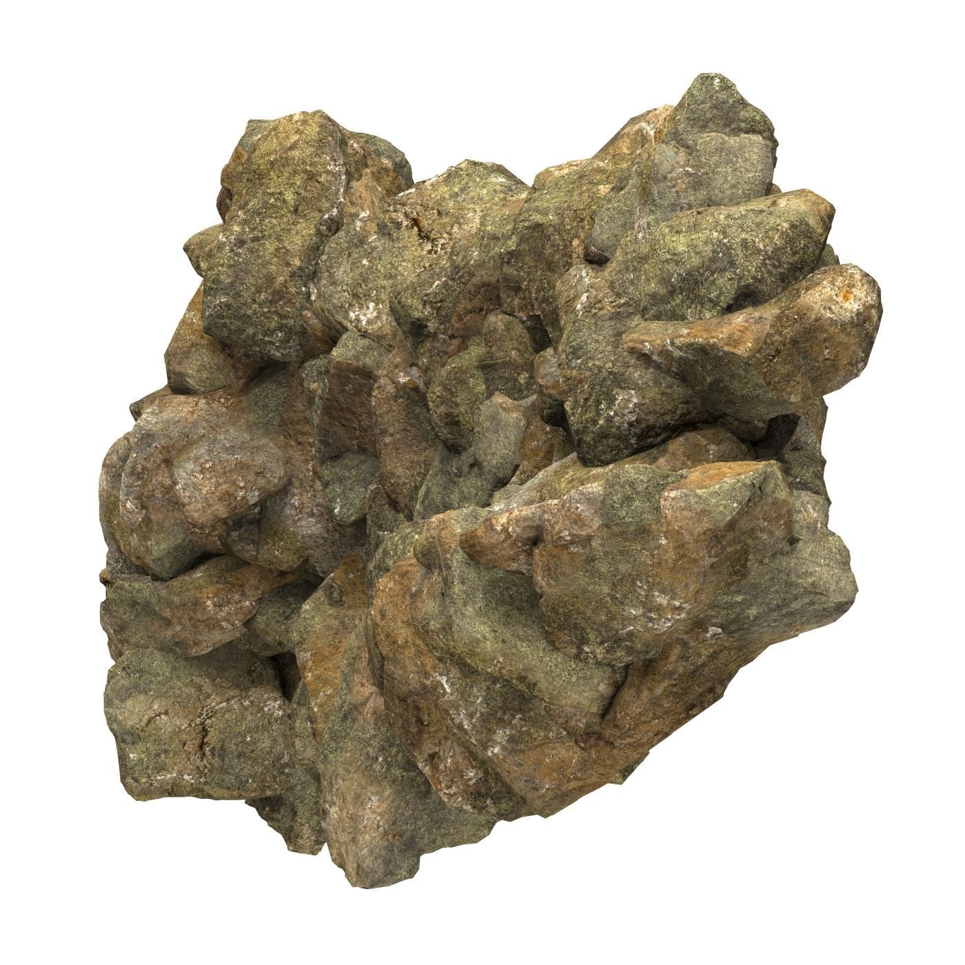 Realistic Natural Rock Cliff 03 3D model_2