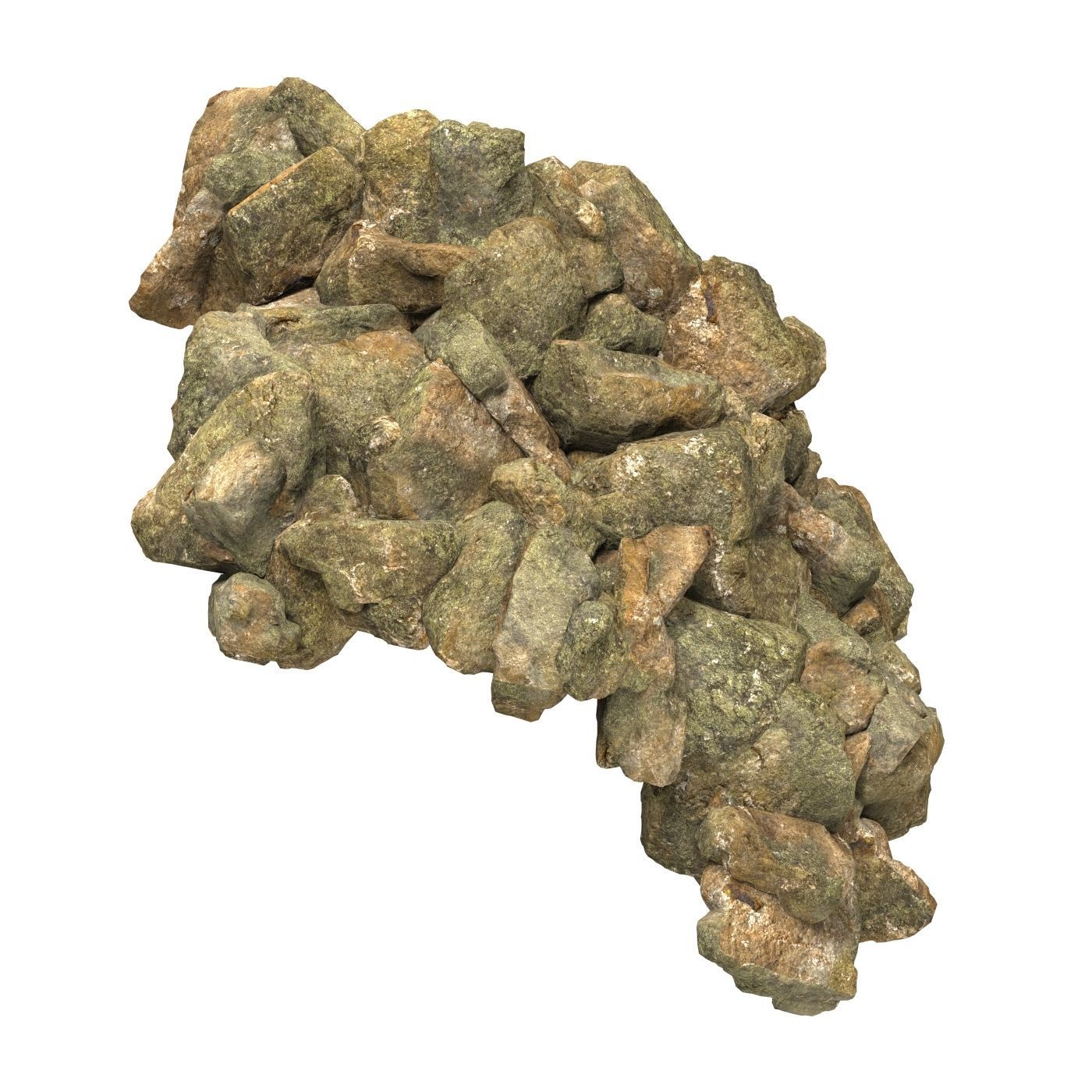 Realistic Natural Rock Cliff 04 3D model_3