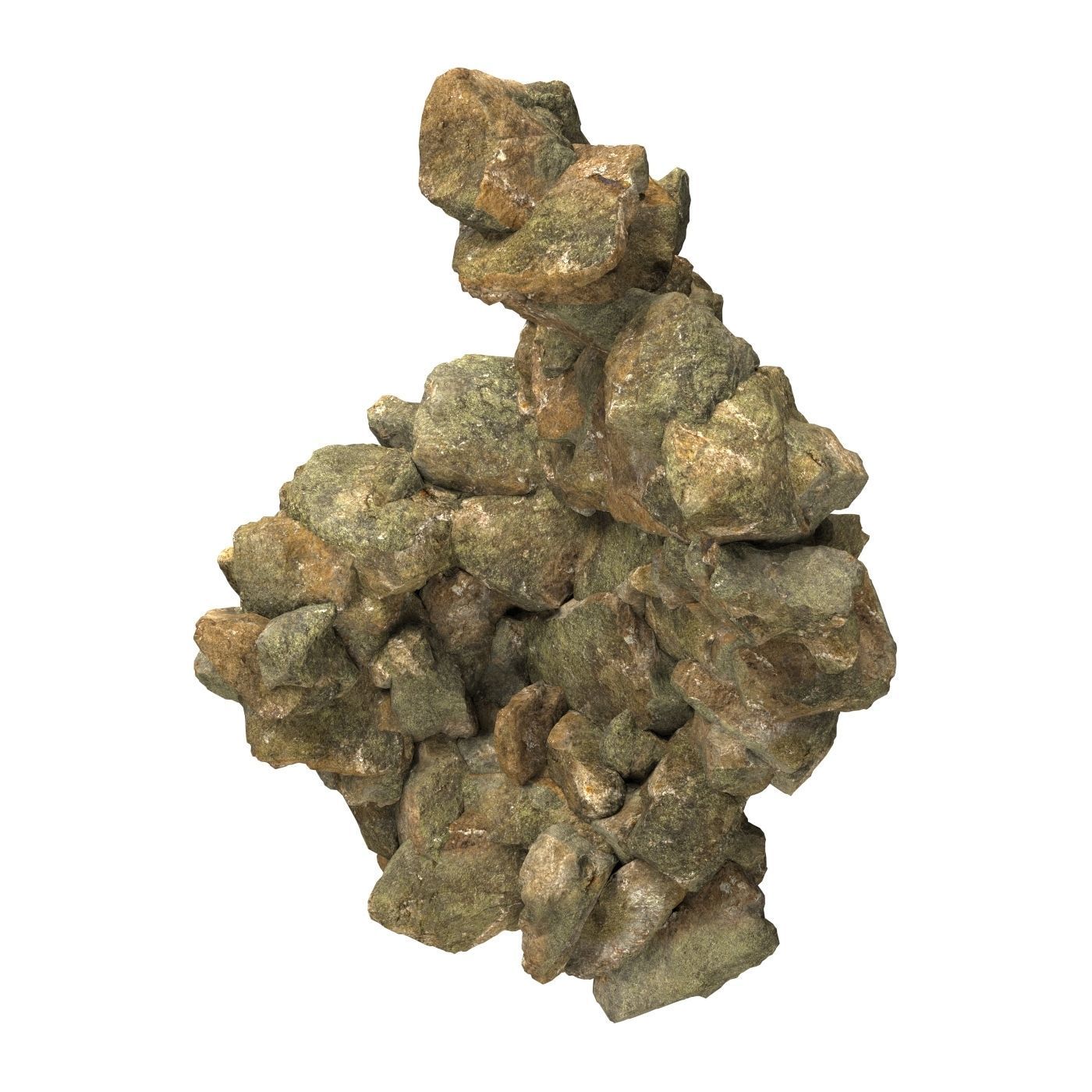 Realistic Natural Rock Cliff 04 3D model_1