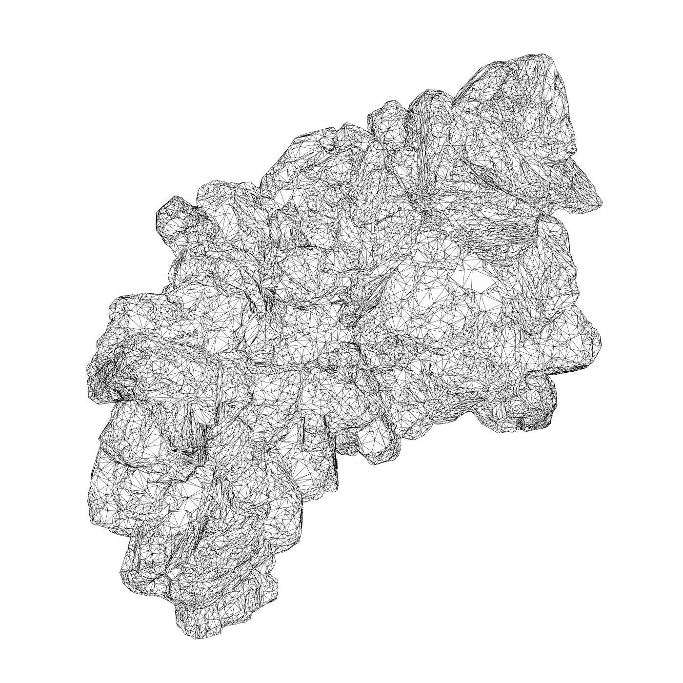 Realistic Natural Rock Cliff 04 3D model_4