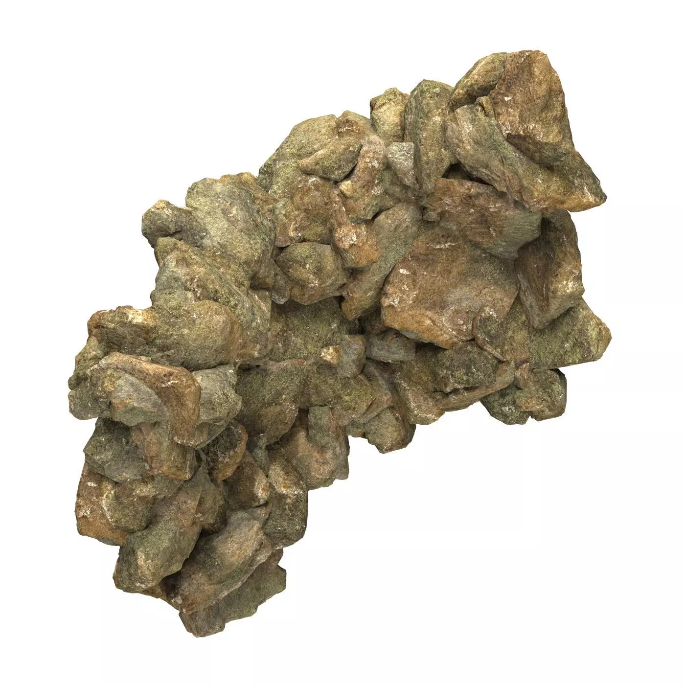 Realistic Natural Rock Cliff 04 3D model_0