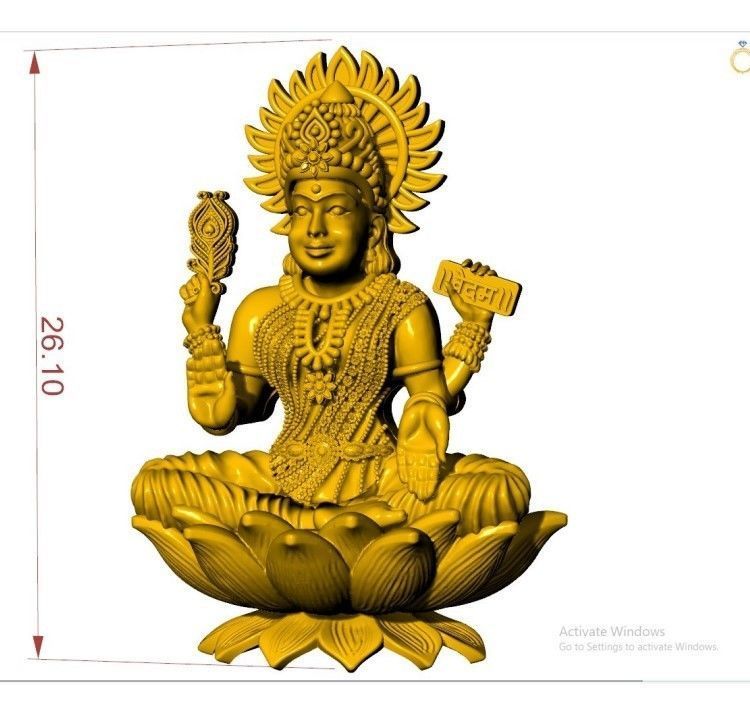 ASTA LAkSHMI PENDANT 3D print model_6