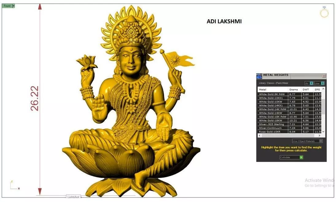 ASTA LAkSHMI PENDANT 3D print model_0