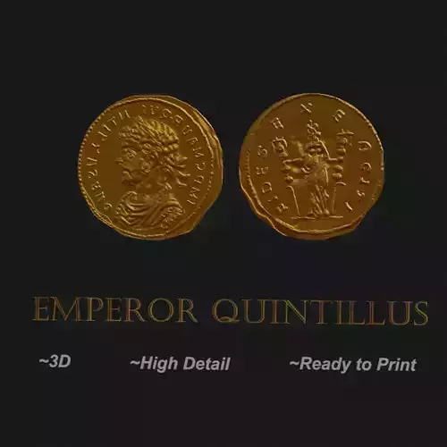 Golden Aureus Coin of Emperor Quintillus