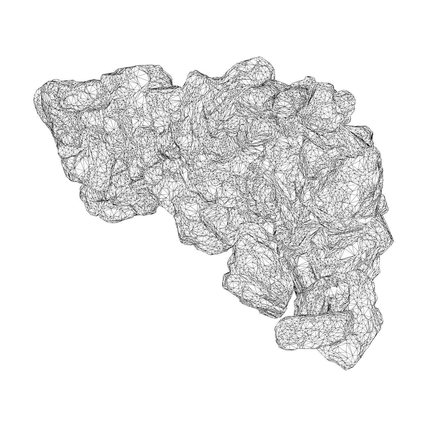 Realistic Natural Rock Cliff 05 3D model_4