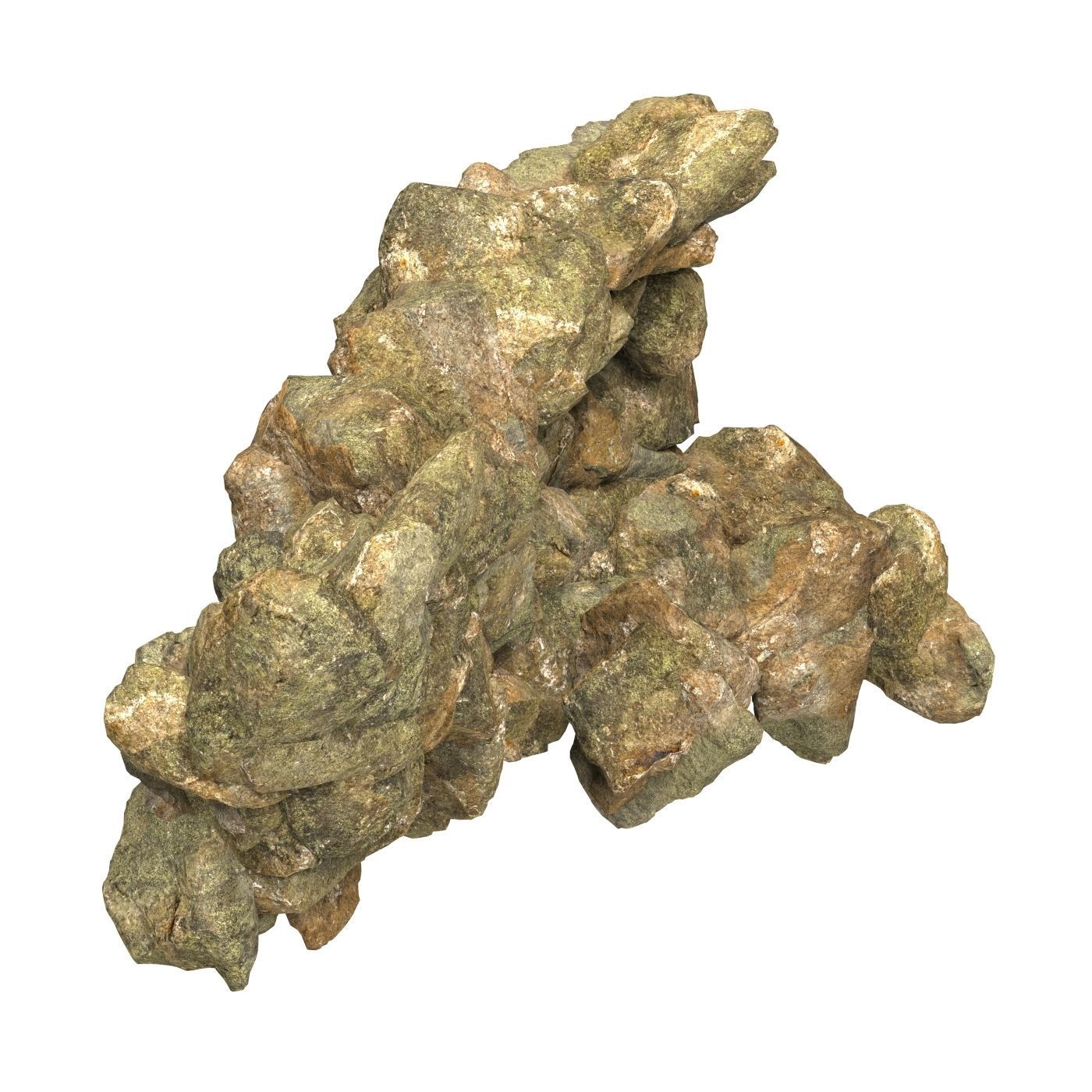 Realistic Natural Rock Cliff 05 3D model_2