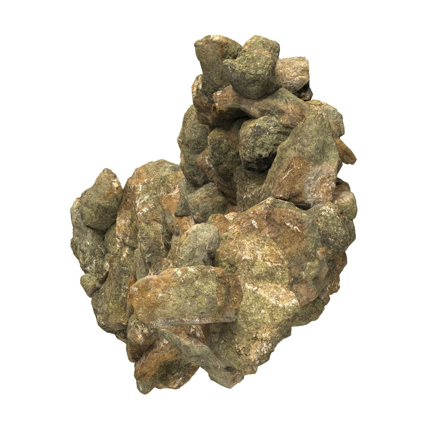 Realistic Natural Rock Cliff 05 3D model_1