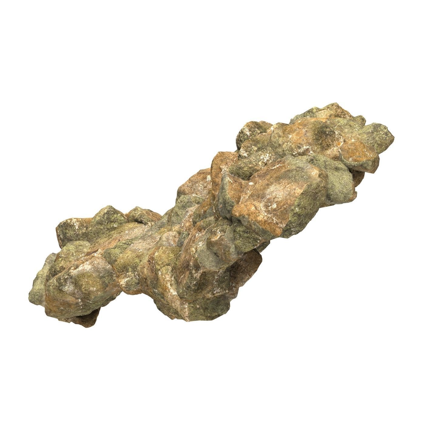 Realistic Natural Rock Cliff 06 3D model_1