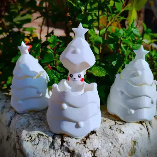 Christmas Special - Pikachu Hiding in Christmas Tree 3D print model