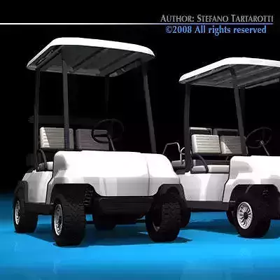 Golfcart collection two golf carts 3D model