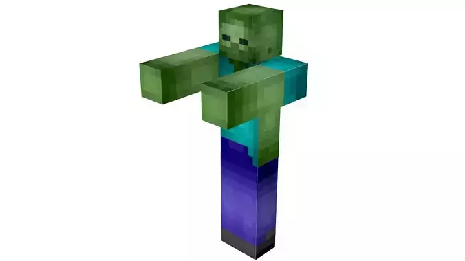 Walking Minecraft Zombie