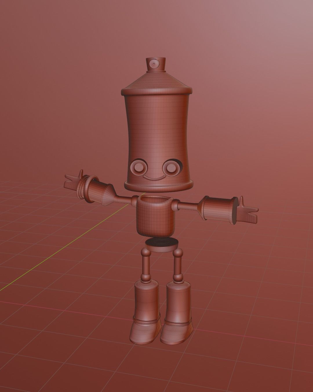 SPRABOT subway surfers character Low-poly 3D model_3