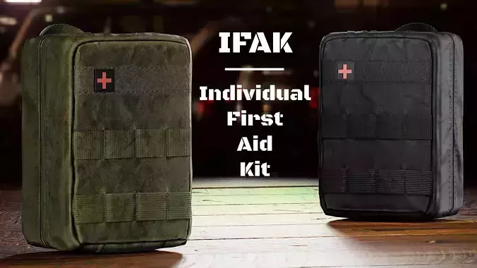 IFAK Individual First Aid Kit Free low-poly 3D model IFAK Individual First Aid Kit Free low-poly 3D model