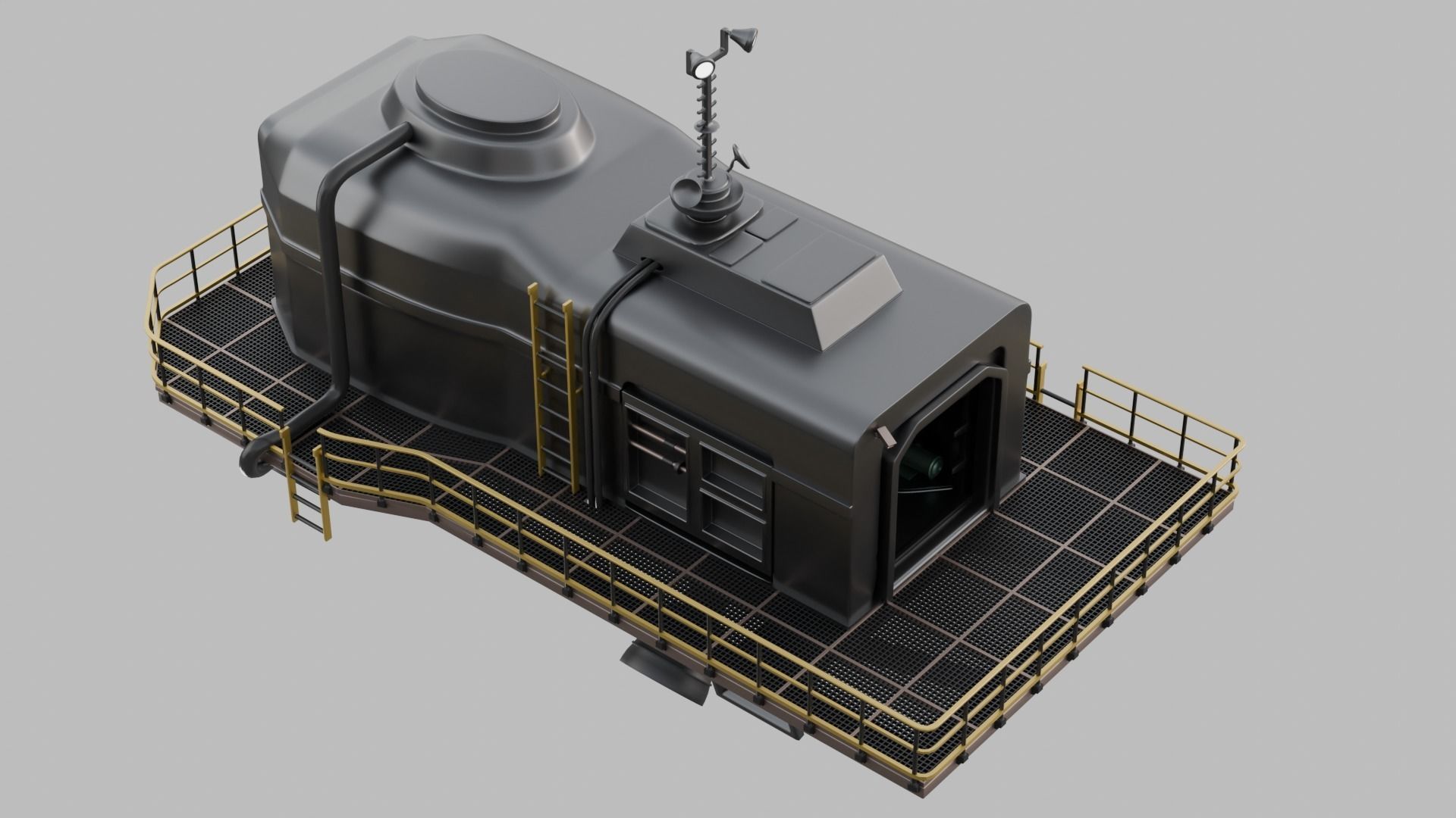 LethalCompany hightpoly Ship 3D model_7