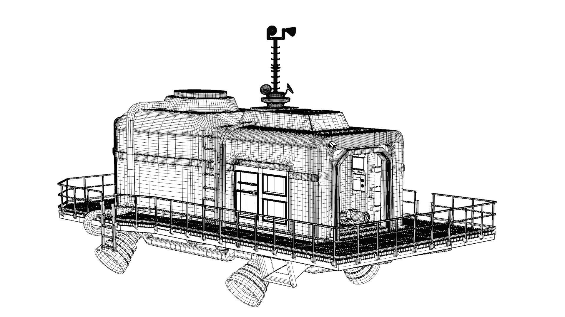 LethalCompany hightpoly Ship 3D model_9
