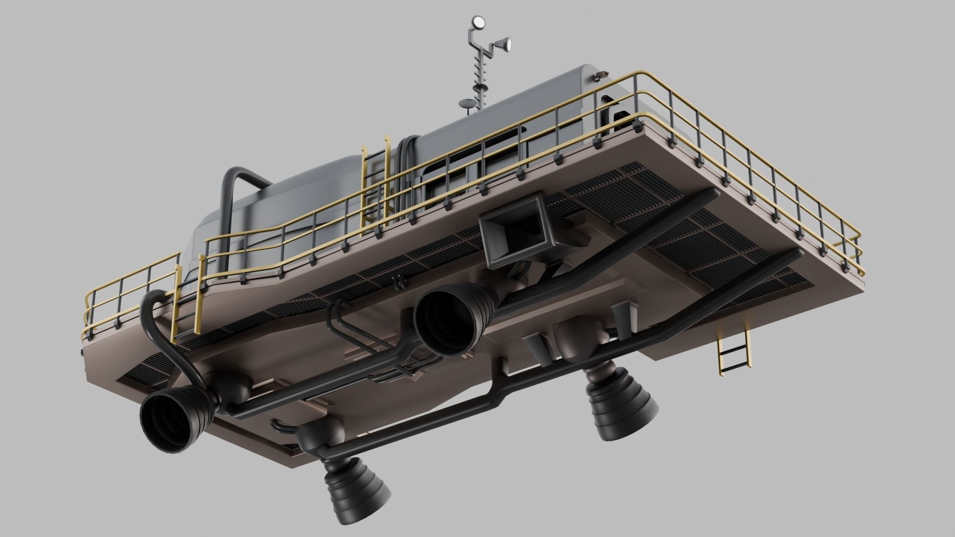 LethalCompany hightpoly Ship 3D model_5