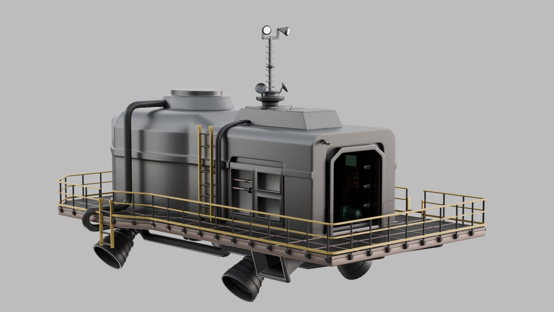 LethalCompany hightpoly Ship 3D model_1