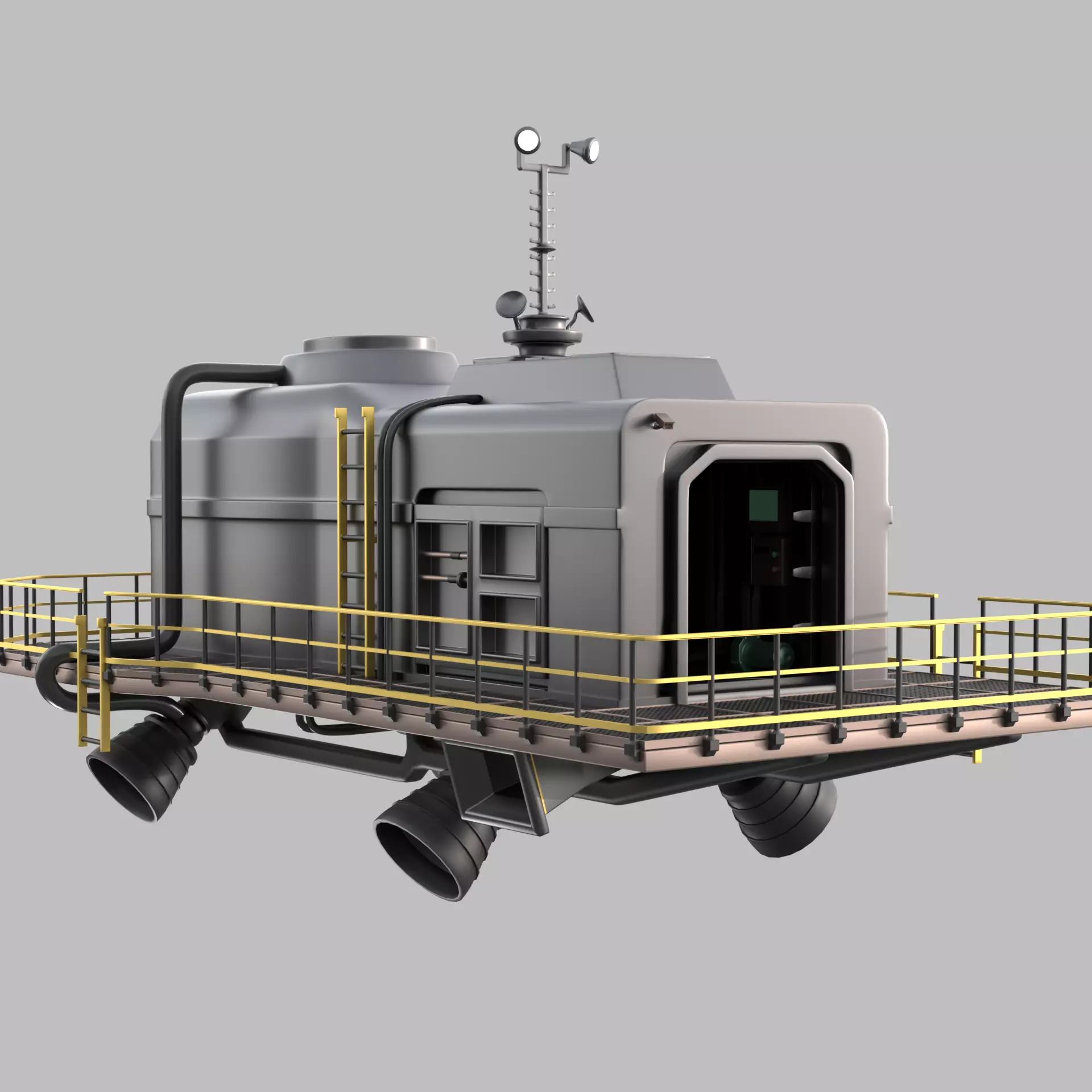 LethalCompany hightpoly Ship 3D model_0