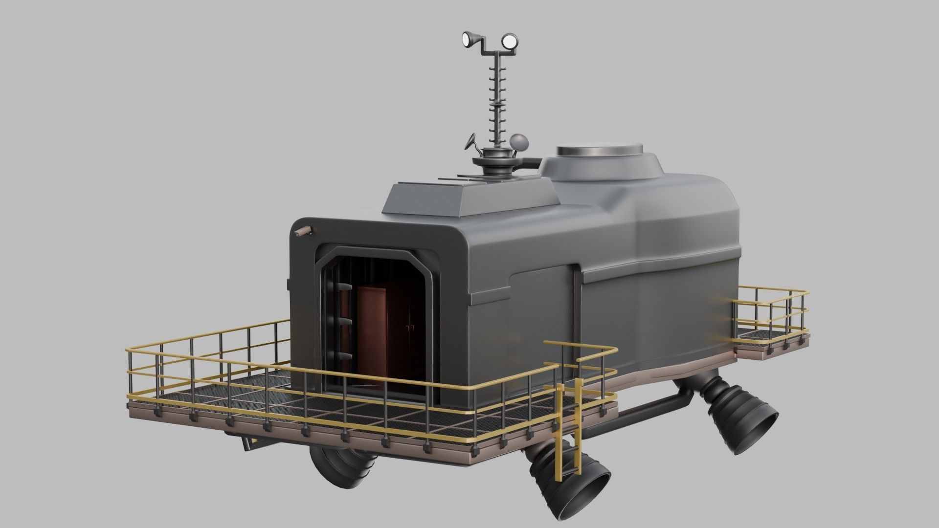 LethalCompany hightpoly Ship 3D model_3