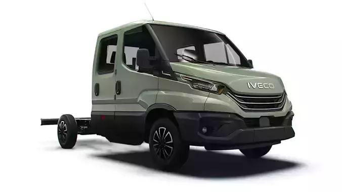 Iveco Daily Crew Cab L2 Chassis 2024 3D model