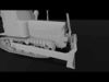 Soviet tractor DT-75 Low-poly 3D model_2