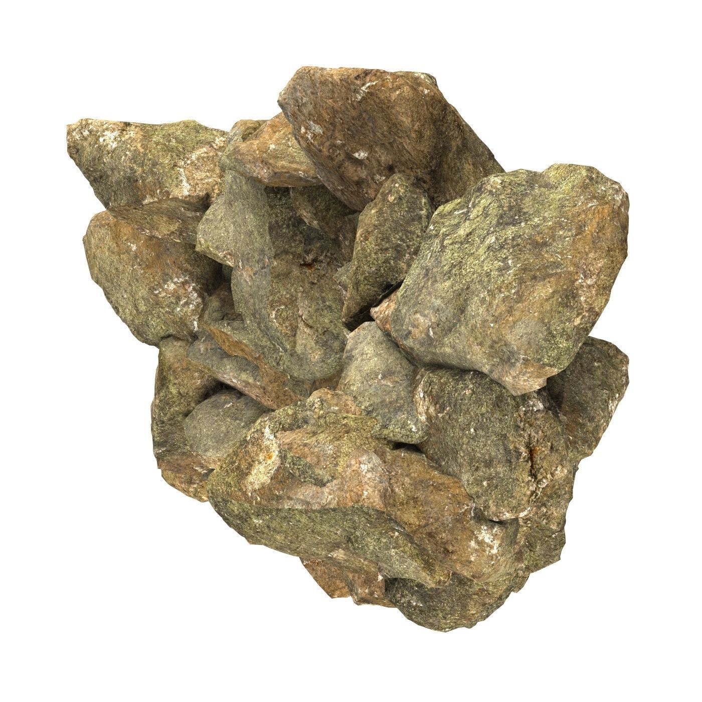 Realistic Natural Rock Cliff 11 3D model_1