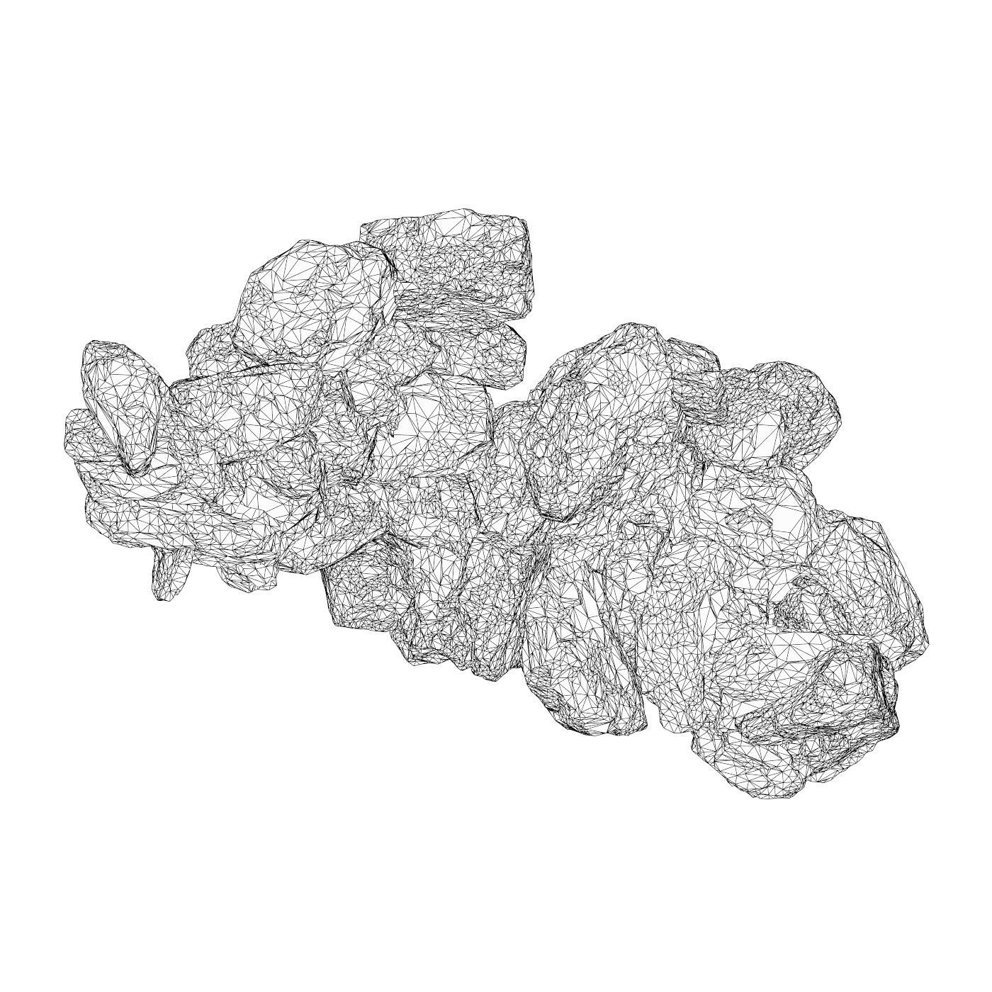 Realistic Natural Rock Cliff 11 3D model_4