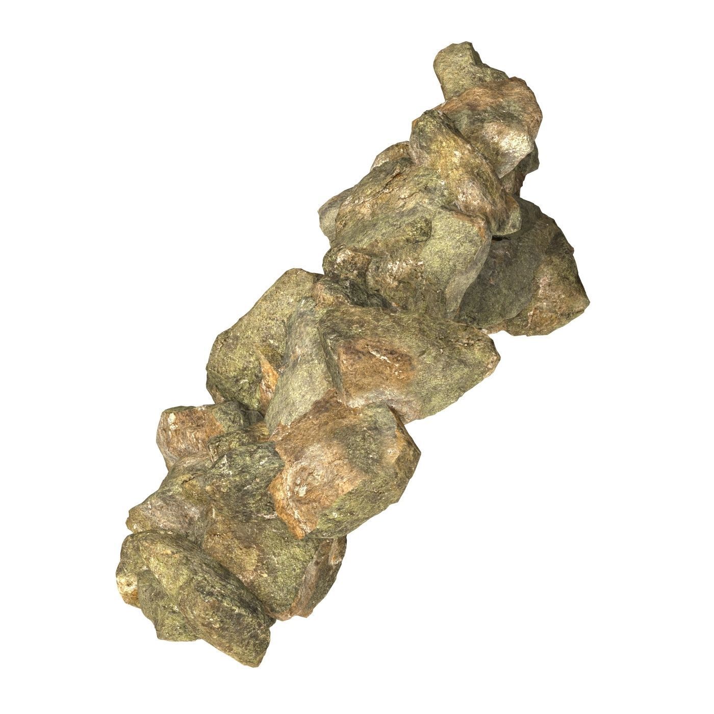 Realistic Natural Rock Cliff 11 3D model_2