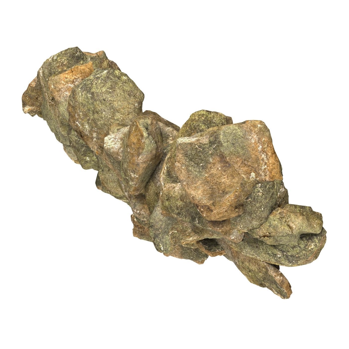 Realistic Natural Rock Cliff 15 3D model_2