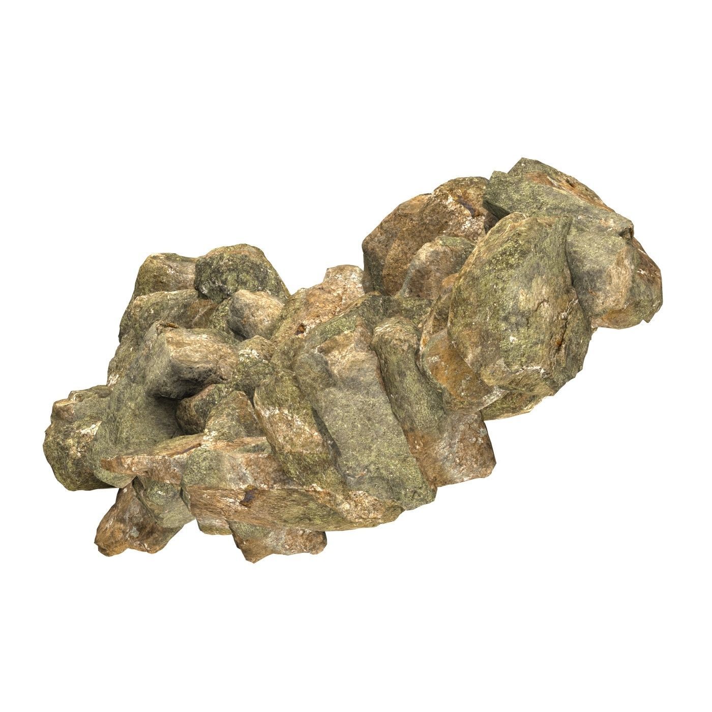 Realistic Natural Rock Cliff 15 3D model_1
