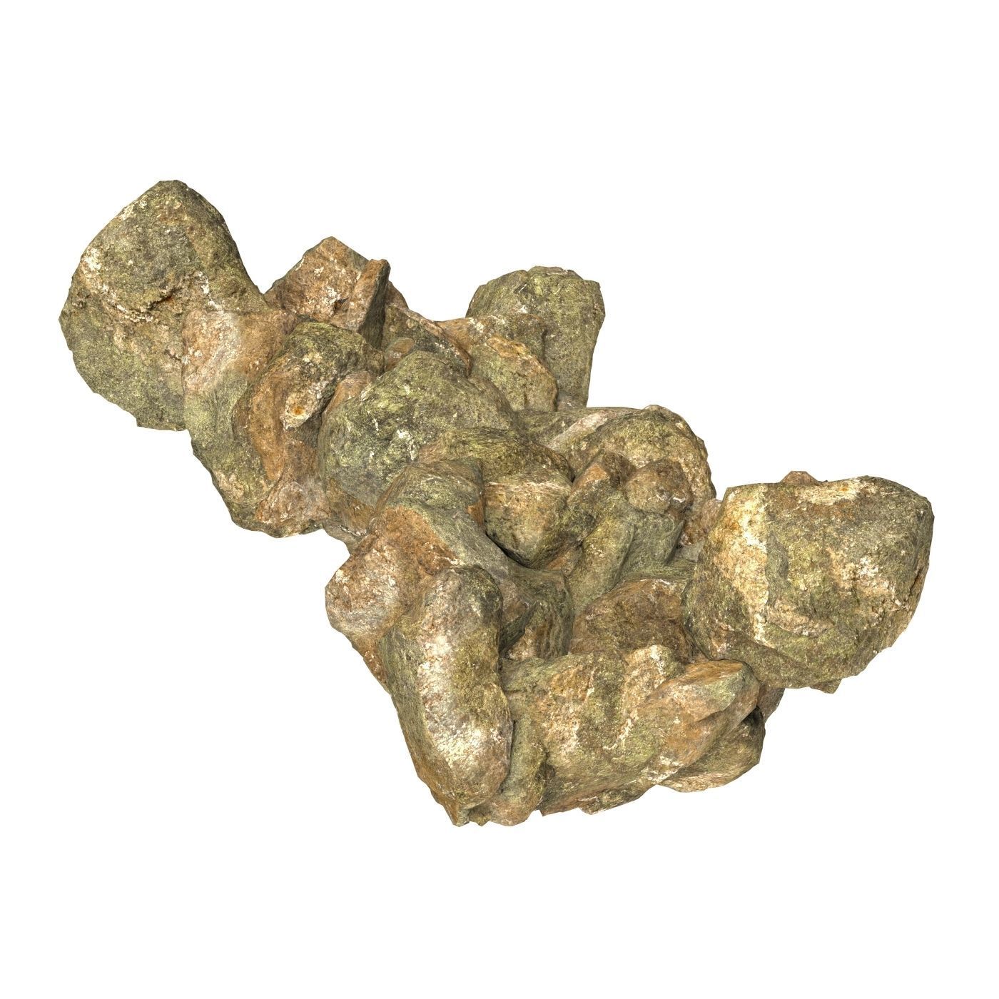 Realistic Natural Rock Cliff 16 3D model_2