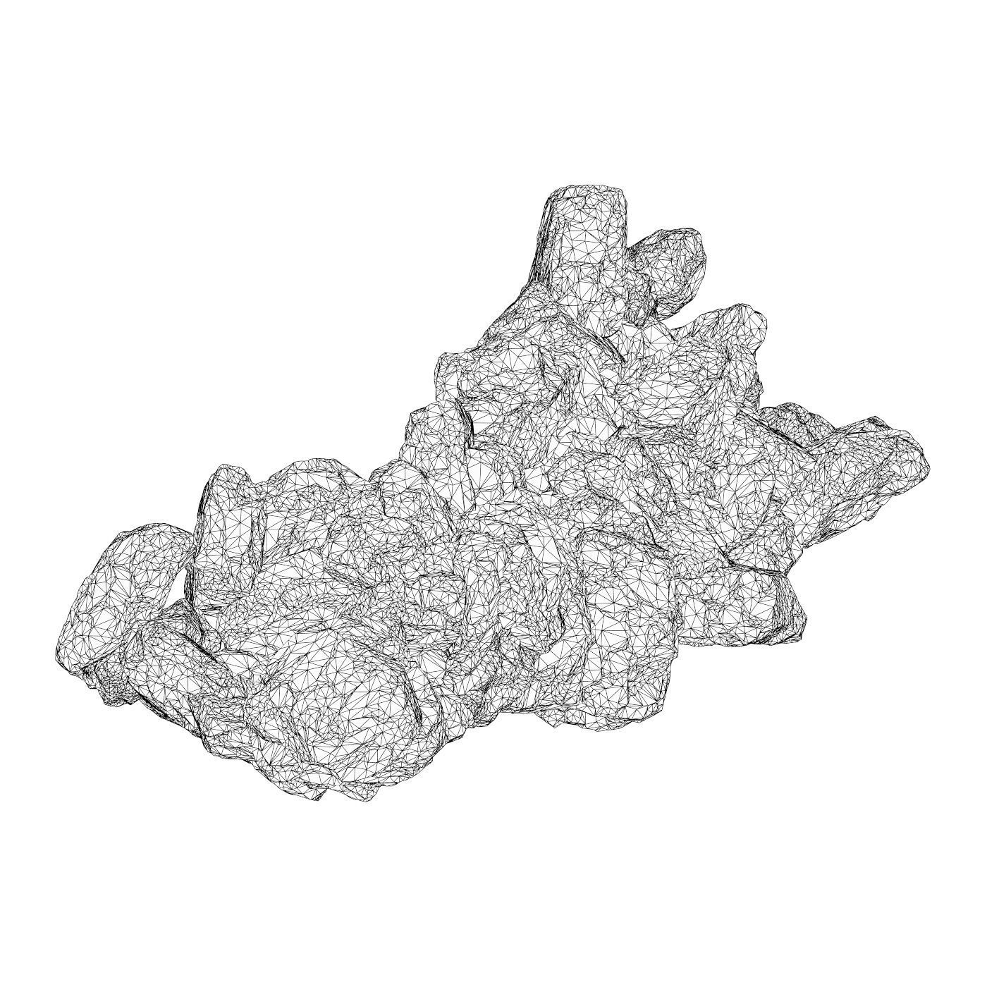 Realistic Natural Rock Cliff 16 3D model_4