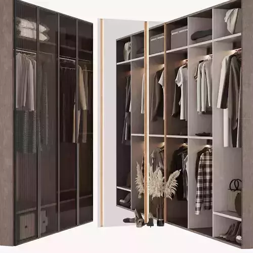Wardrobe with filling 3D model