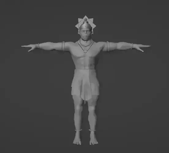 Lord Hanuman Model Rigged 3D model