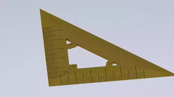 Triangle 90x45x45 degree 3D Drawing