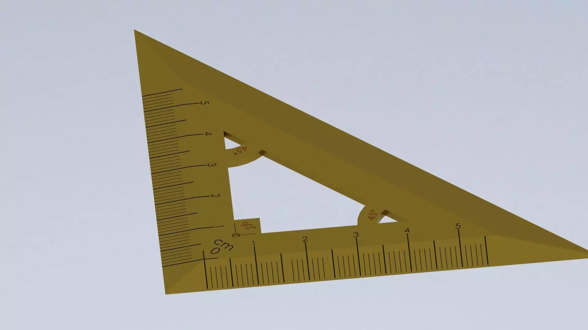 Triangle 90x45x45 degree 3D Drawing 3D print model