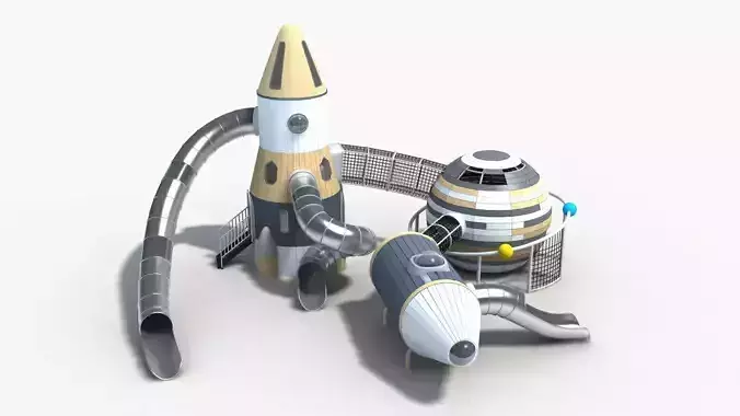 rocket base  playground 3D model