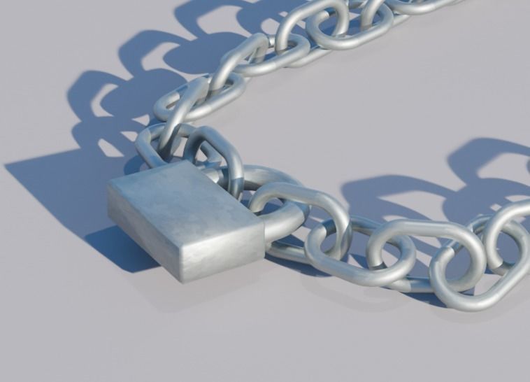Metal chain 3D model_4