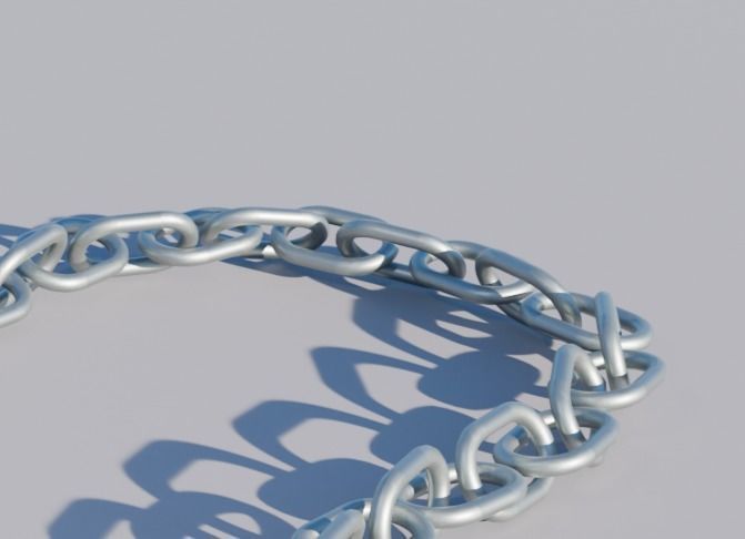 Metal chain 3D model_3